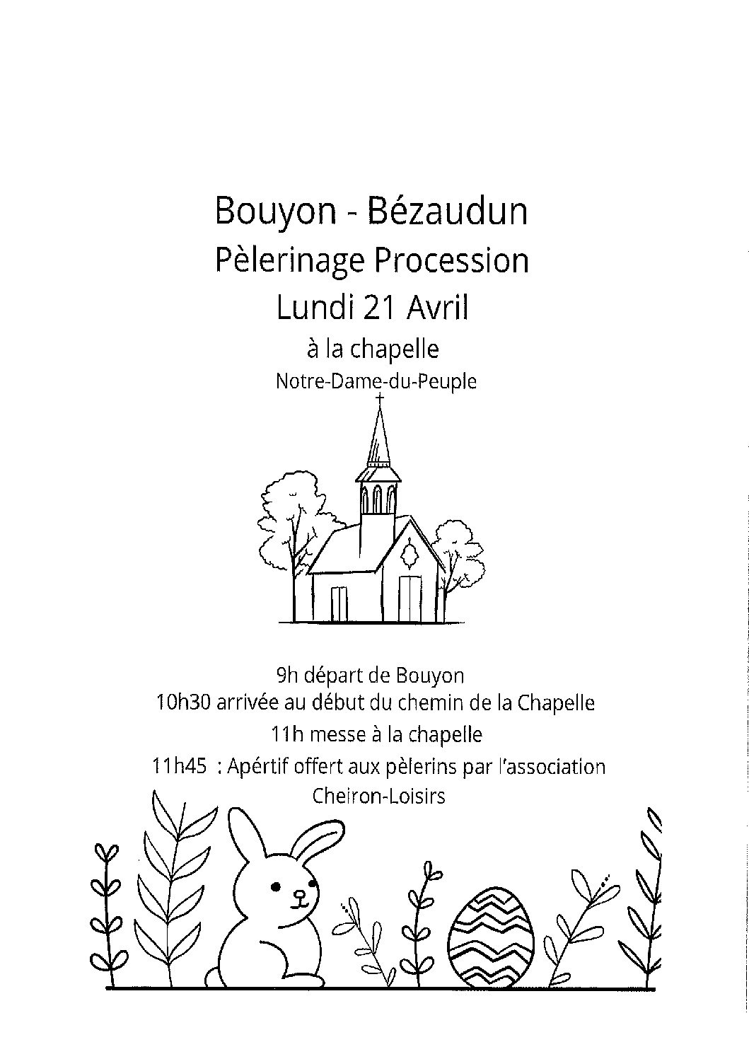 Procession du lundi 21 avril