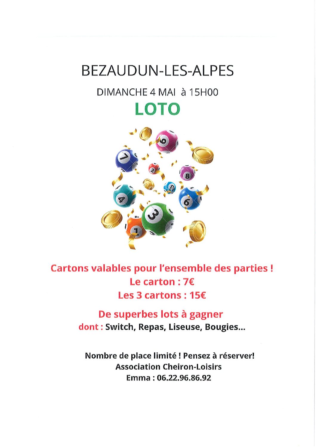 LOTO Dimanche 4 mai